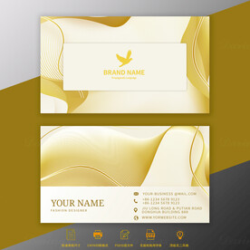 金色高端商务名片模板