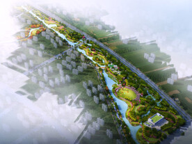 景观效果图道路效果图河道效果图