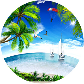 蓝天大海天顶画