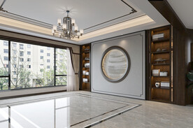 新中式客厅场景空景