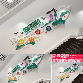 食堂楼道文化墙