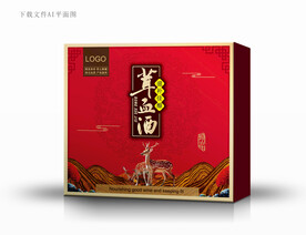 鹿茸酒包装 