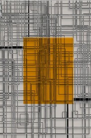 3D抽象金属线条玄关装饰画