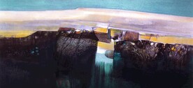 轻奢装饰画 抽象山水画 油画