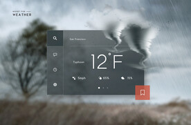 台风天气预报温度界面