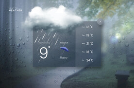 雷雨阵雨天气预报湿度手机界面