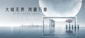 湾区 湖景 江景地产广告