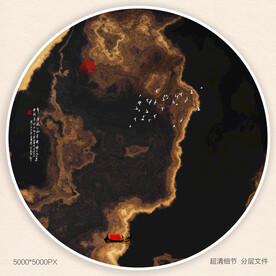 黑金水墨画