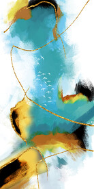 轻奢装饰画 抽象油画 彩绘