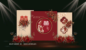 红色婚礼背景