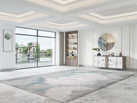 新中式客厅空场景