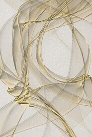 抽象透明金色线条飘带装饰画