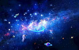 儿童房星空背景墙