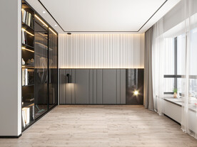 现代极简轻奢卧室背景墙