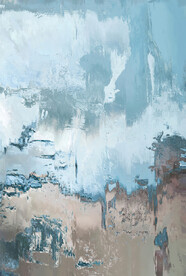 抽象几何色块划痕拼接油画玄关