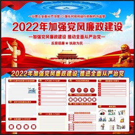 2022年党风廉政展板