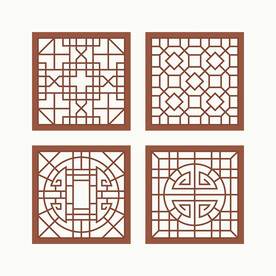 正方形窗花格
