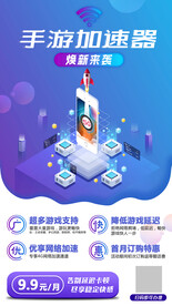 中国移动手游加速器网速海报