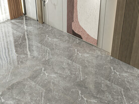 俯视现代客厅空场景