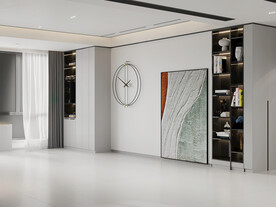 现代极简客厅场景空景