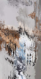 抽象色块笔触拼接油画玄关