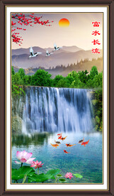 竖幅山水画