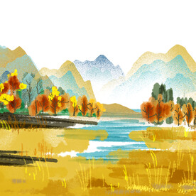 油画山水
