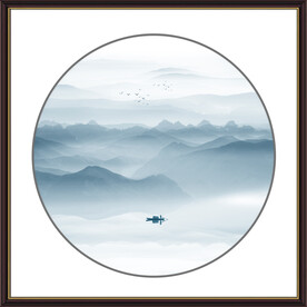 圆形山水画