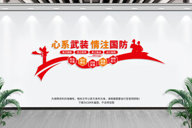 国防强军文化墙