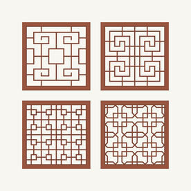 正方形窗花格