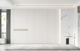 现代极简客厅沙发背景墙