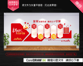 党建引领文化墙