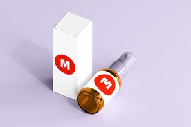 化妆品喷雾瓶包装盒样机