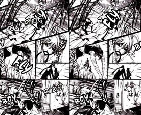 黑白卡通漫画