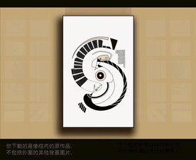 欧式古典抽象色块装饰画