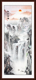 竖幅山水画