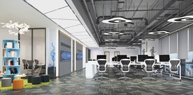 开放办公区效果图