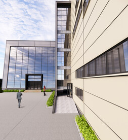 幕墙楼梯间效果图