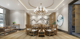 中式包厢餐厅效果图