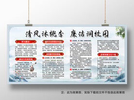 廉洁校园宣传栏