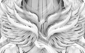 天使翅膀背景墙 