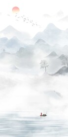 意境山水玄关