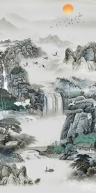 高端山水玄关