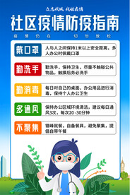 社区防疫指南海报