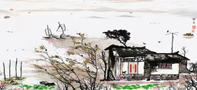 禅境水墨江南山水画