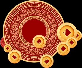 中式圆形花纹