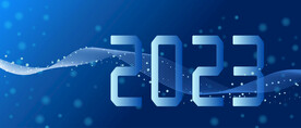 科技公司2023跨年晚会蓝背景