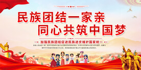 民族团结展板