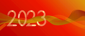 金色2023年会红色喜庆背景