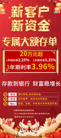 银行宣传展架